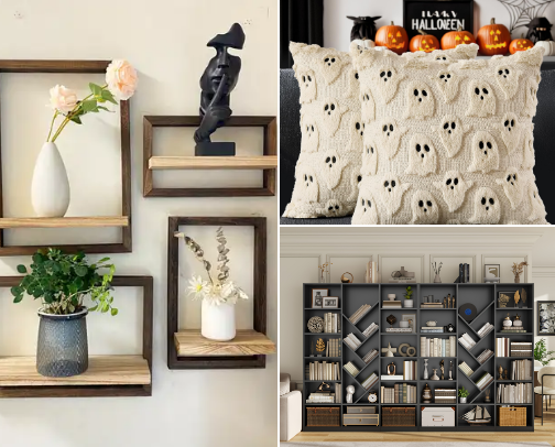 Halloween and fall housewares from Temu cover photo collage