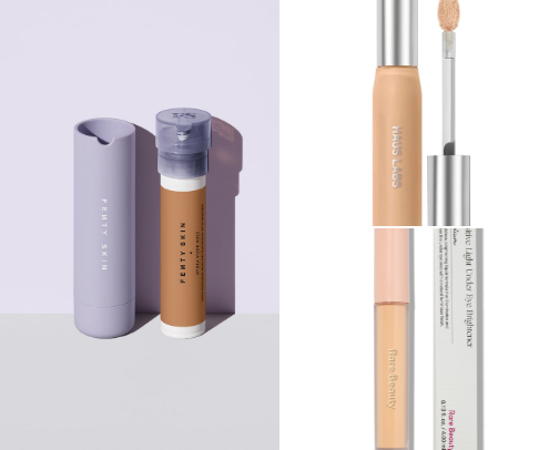 Current day to day make up products cover photo collage