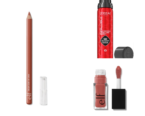 favorite mass makeup products! cover photo collage