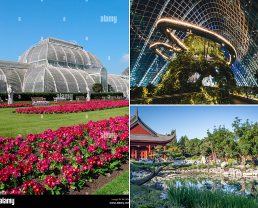 The World's Beautiful Botanical Gardens and Glasshouses cover photo collage