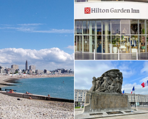 A hotel I’d happily choose for this trip, Concrete Architecture, Gardens, Sea Air & Slow Walks Le Havre, France cover photo collage