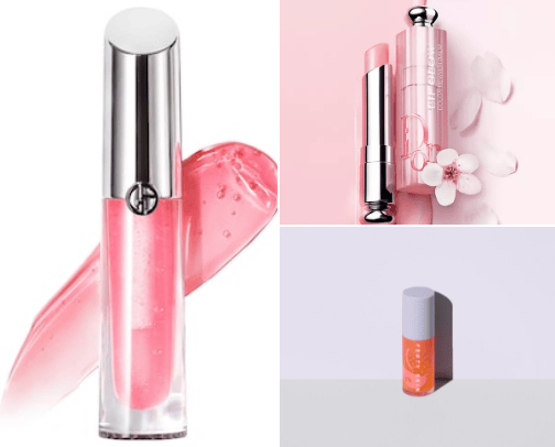 Lipglosses/oils/sticks cover photo collage