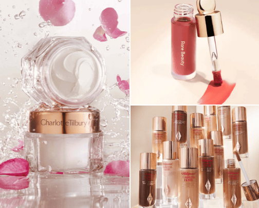 Viral make-up products cover photo collage