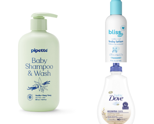 Products for kids sensitive skin cover photo collage