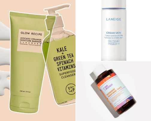 ACNE/COMBO skincare goodies cover photo collage