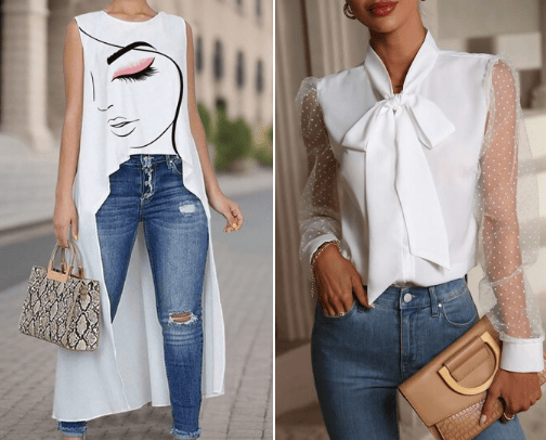 Shein US 🇺🇲 Women's t-shirts, shirts, blouses, skirts and jackets cover photo collage