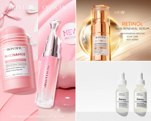 Skincare cover photo collage
