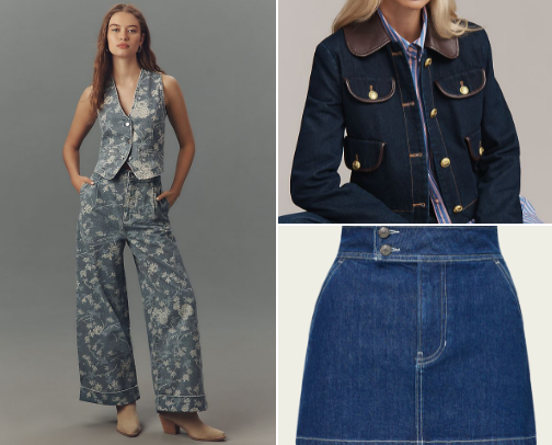 Denim🩵🤍 cover photo collage