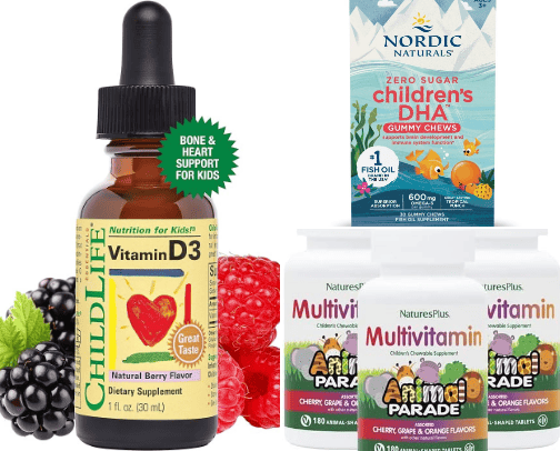 Food Grade Supplements Recomendation for Kids cover photo collage