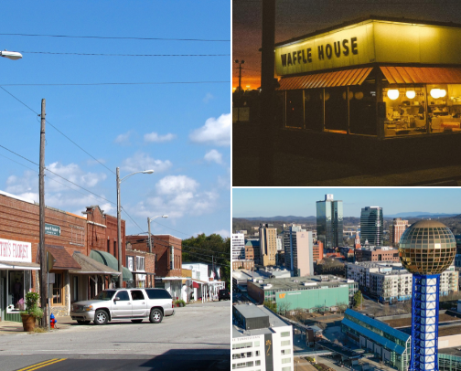 Underrated places in the south cover photo collage