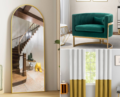 Modern luxury home decor 🪞 cover photo collage