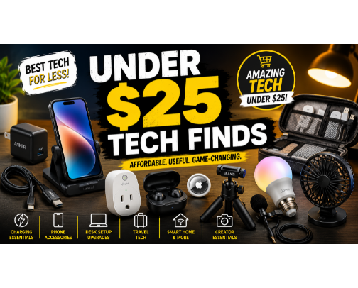 📱 Best Tech Finds Under $25 That Are Actually Worth Buying cover photo collage