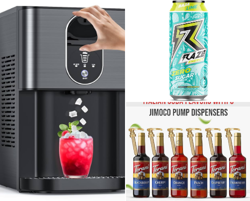 Amazon Dirty soda and energy drink essentials | accessories, ingredients, tools for the perfect drink cover photo collage