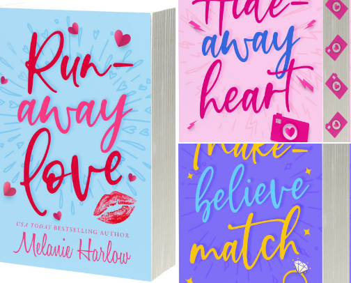 Melanie Harlow book recommendations cover photo collage