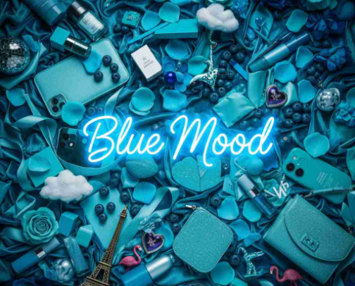 Blue Mood cover photo collage