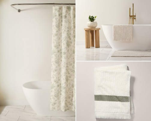 Affordable Sage Spa Bathroom Decor cover photo collage