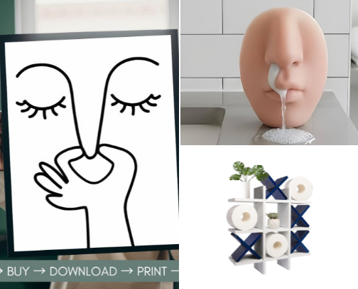 A-muse-ing Bathroom Decor Items cover photo collage