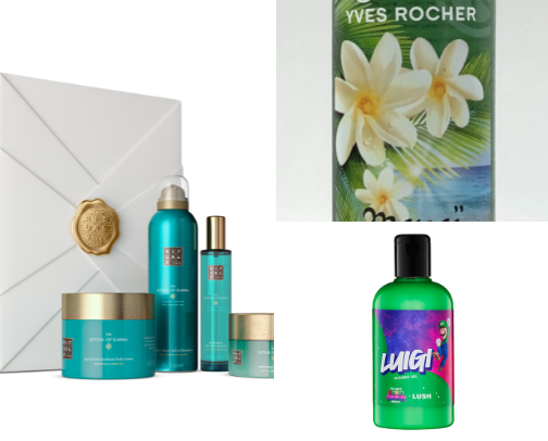 Favorite bodycare products cover photo collage
