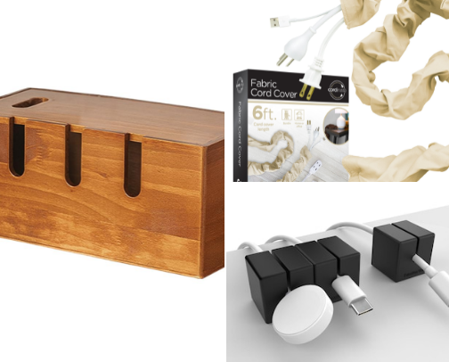15 Aesthetic Cord Organizers to Hide Your Ugly Cables (Perfect for Small Apartments & Home Offices) cover photo collage
