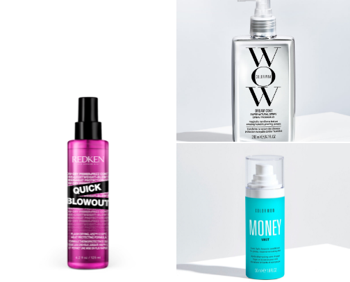 Hair products and tools cover photo collage