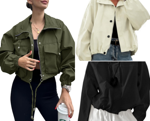 Favorite Cropped Bomber Jackets for Spring/Summer cover photo collage