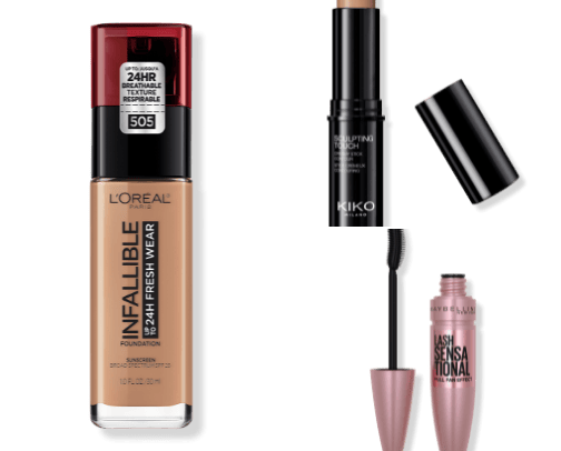 Drugstore makeup 💄 cover photo collage