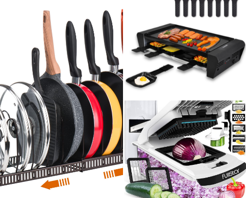 COOKING POTS AND ESSENTIALS for Kitchenatics cover photo collage