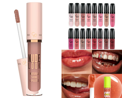 High quality lip products cover photo collage