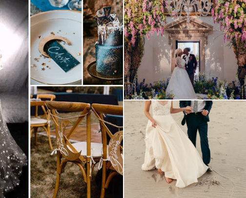 Top Theme weddings in 2025 cover photo collage