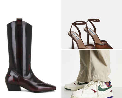 Boots and shoes cover photo collage