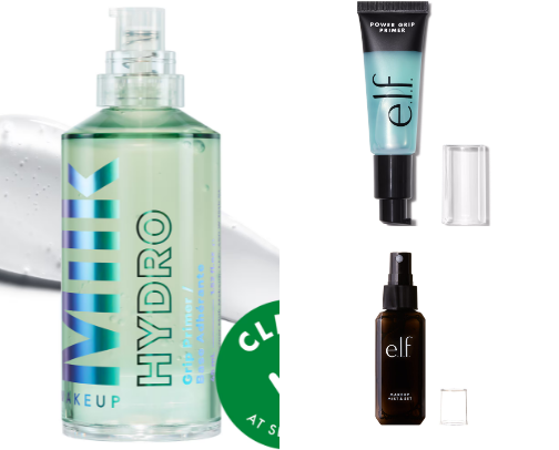 Favorite Makeup primers & sprays for dry skin cover photo collage