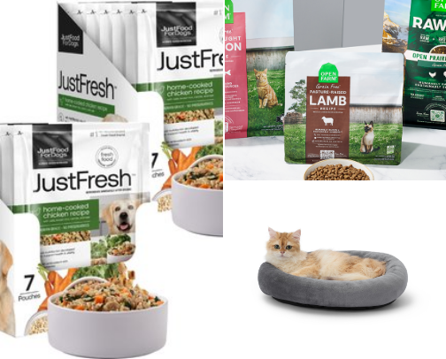 Pets food/ accessories cover photo collage