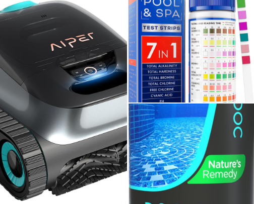 ☀️ My Secret Weapon Pool Routine: Best Supplies & Chemicals for Easy Maintenance cover photo collage