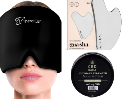 what to grab when you have a migrane >⩊< cover photo collage