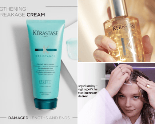 Hair and nails care cover photo collage