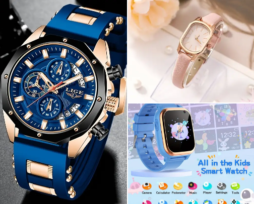 TEMU Watches cover photo collage