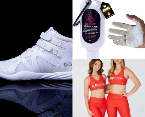 Cheerleading must haves!! cover photo collage