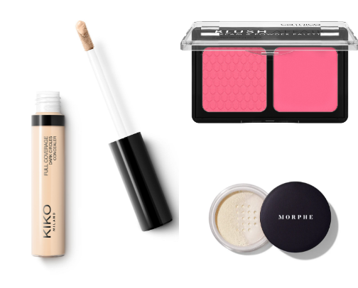 Drugstore makeup cover photo collage