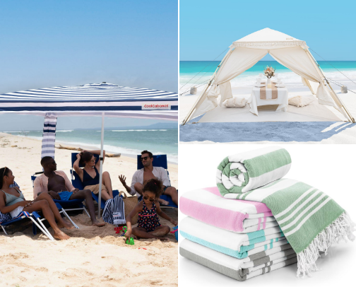 Beach Days. Things we love as a family that make life more fun at the beach. cover photo collage