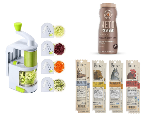 Keto Essentials: Must-Have Foods, Snacks & Tools for a Low-Carb Lifestyle cover photo collage