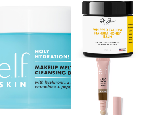 Makeup and skincare cover photo collage