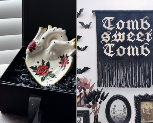 🖤 Alternative Girl Bedroom Ideas: Best Etsy Finds for Gothic & Dark Academia Decor cover photo collage