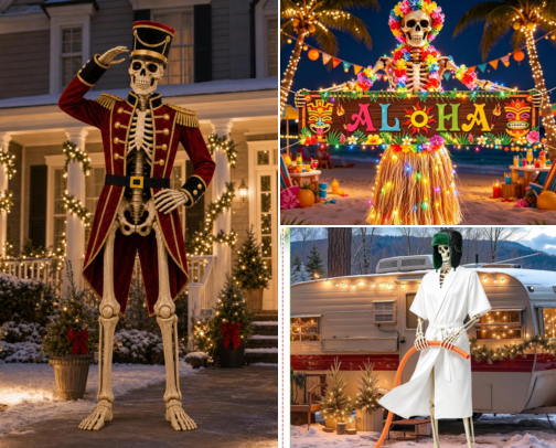 The Best Costumes and Accessories For Your 12 Foot Skeleton cover photo collage