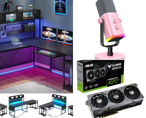 My Perfect Pink Gaming Setup cover photo collage