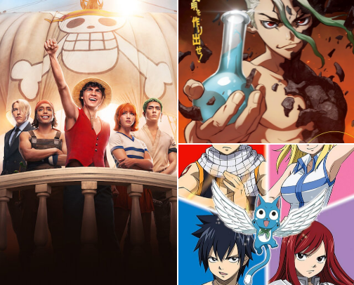 Best anime and show cover photo collage
