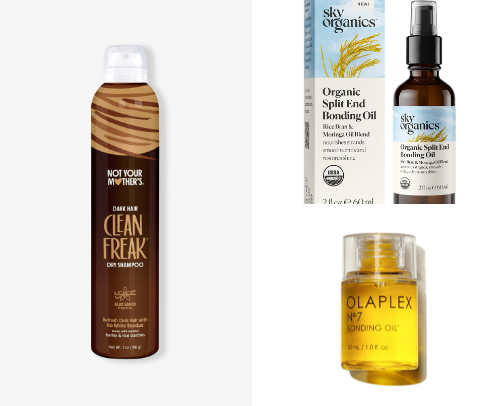 Hair care items🎀 cover photo collage