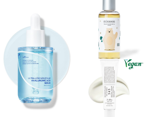 holy grail skincare products 🤍 cover photo collage