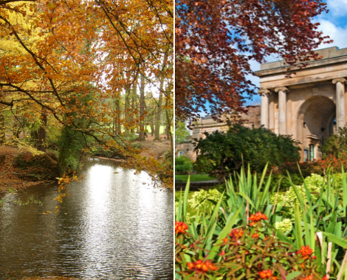 Beautiful, interesting and worth visiting parks and gardens in Uk cover photo collage