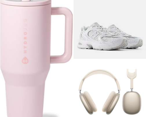 Hot Girl Walk Essentials 🎧👟 | Pilates Princess Activewear cover photo collage