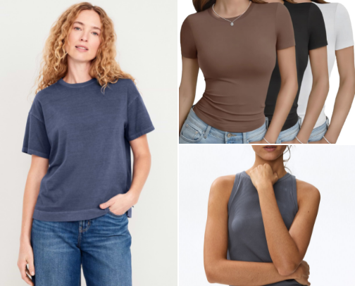 the bare necessities: fav fashion basics cover photo collage